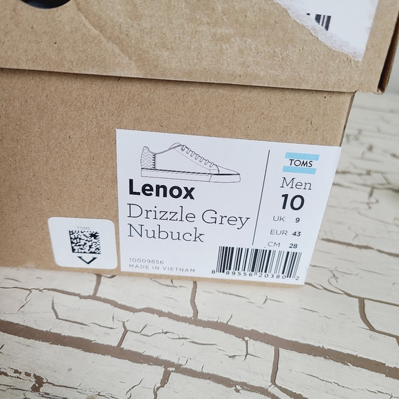 NEW TOMS 10 Lenox Drizzle Grey Nubuck - Picture 6 of 6